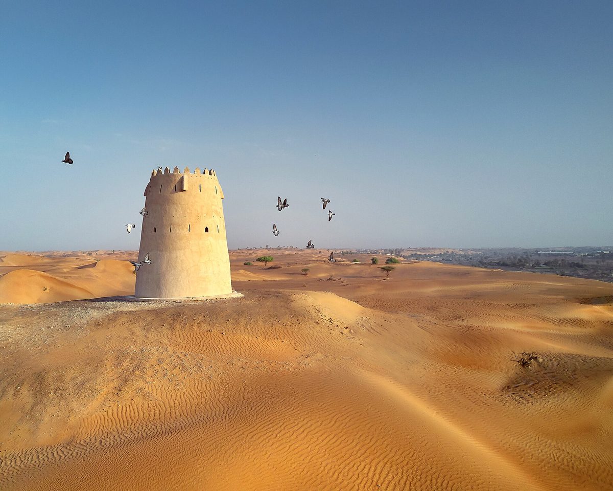 فلج — Falaj Al Mualla Tower (West).jpg