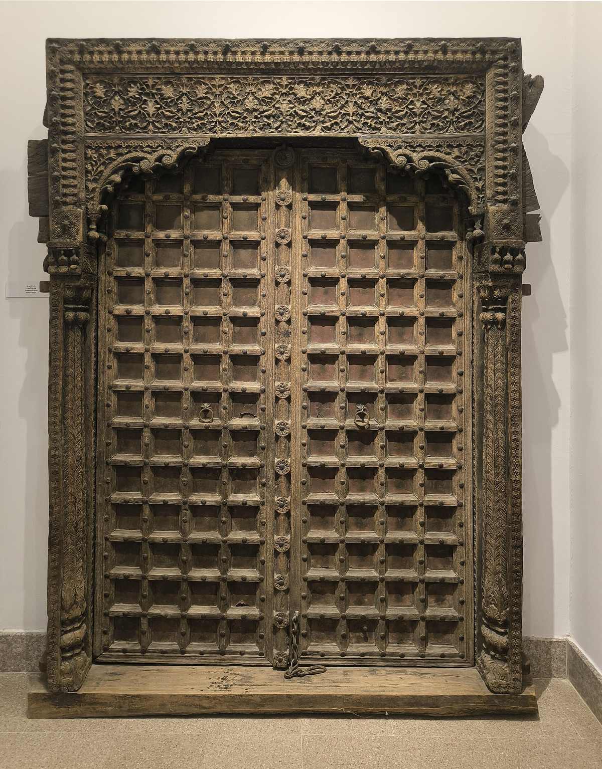 المتحف العماني الفرنسي — Original Traditional Omani Door (Indian Origins).jpg